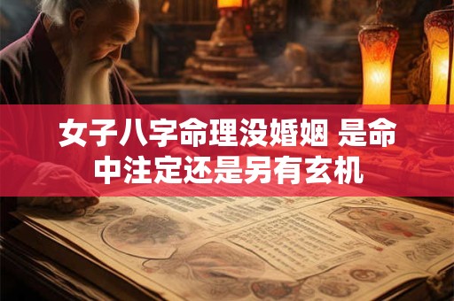 女子八字命理没婚姻 是命中注定还是另有玄机