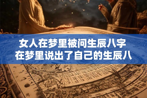 女人在梦里被问生辰八字 在梦里说出了自己的生辰八字