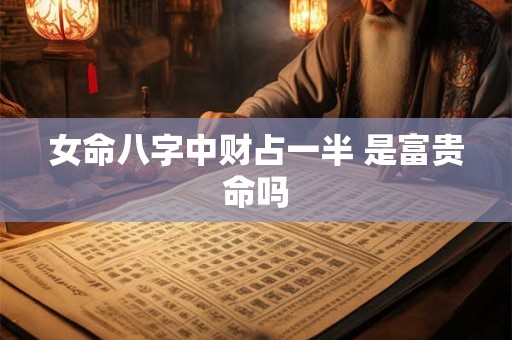 女命八字中财占一半 是富贵命吗