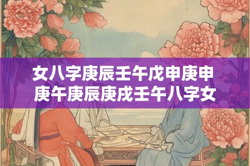 女八字庚辰壬午戊申庚申 庚午庚辰庚戌壬午八字女