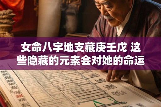 女命八字地支藏庚壬戊 这些隐藏的元素会对她的命运产生怎样的影响呢 女命八字地支藏庚壬戊 这些隐藏的元素会对她的命运产生怎样的影响呢