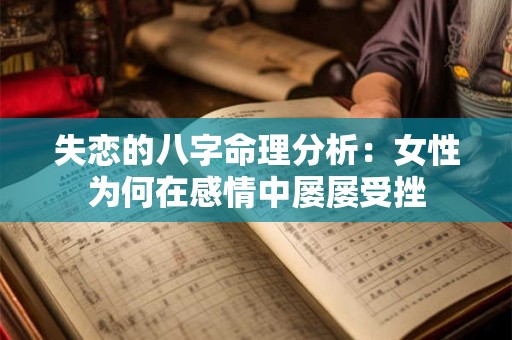 失恋的八字命理分析：女性为何在感情中屡屡受挫