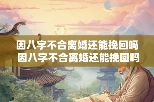 因八字不合离婚还能挽回吗 因八字不合离婚还能挽回吗女人