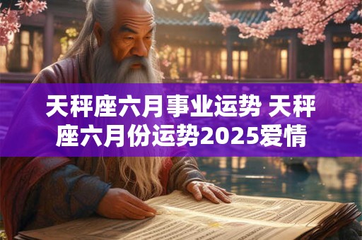 天秤座六月事业运势 天秤座六月份运势2025爱情