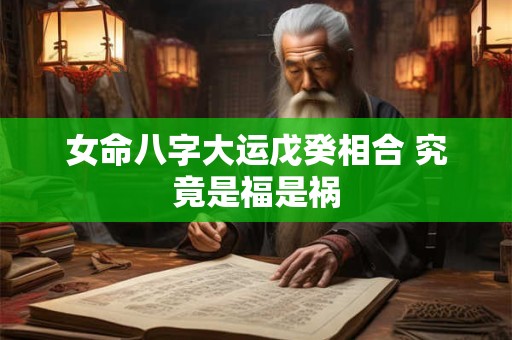 女命八字大运戊癸相合 究竟是福是祸