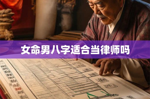 女命男八字适合当律师吗