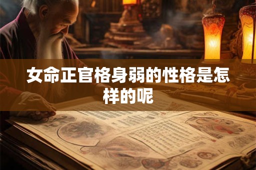 女命正官格身弱的性格是怎样的呢