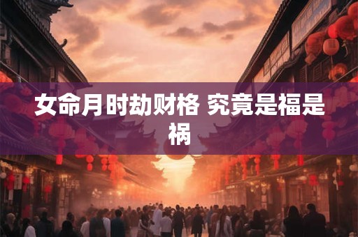 女命月时劫财格 究竟是福是祸 女命月时劫财格 究竟是福是祸