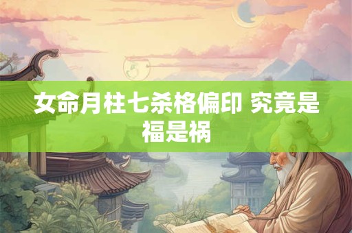 女命月柱七杀格偏印 究竟是福是祸