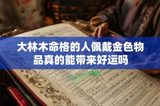 大林木命格的人佩戴金色物品真的能带来好运吗