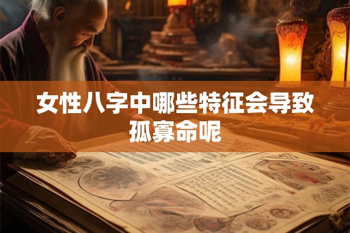 女性八字中哪些特征会导致孤寡命呢