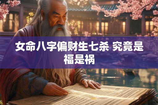 女命八字偏财生七杀 究竟是福是祸