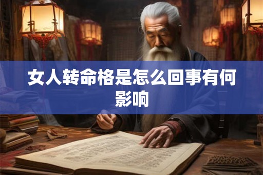 女人转命格是怎么回事有何影响
