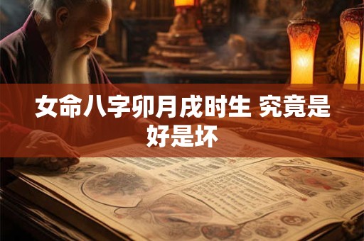 女命八字卯月戌时生 究竟是好是坏 女命八字卯月戌时生 究竟是好是坏