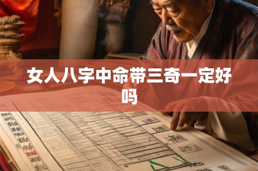 女人八字中命带三奇一定好吗