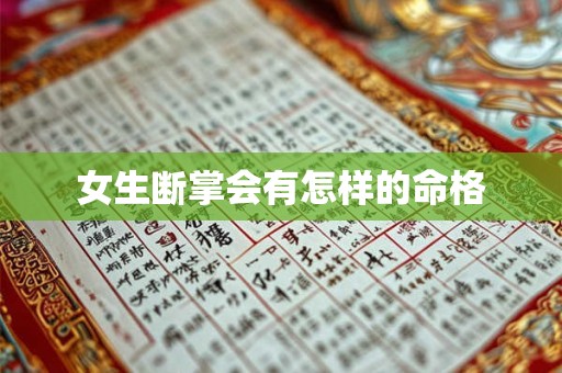 女生断掌会有怎样的命格