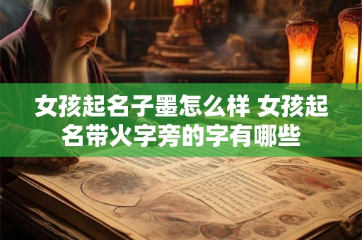 女孩起名子墨怎么样 女孩起名带火字旁的字有哪些