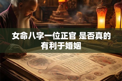 女命八字一位正官 是否真的有利于婚姻