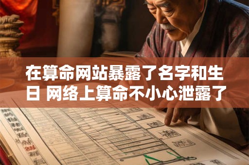 在算命网站暴露了名字和生日 网络上算命不小心泄露了自己的名字八字地点怎么办