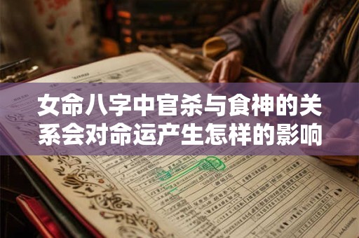 女命八字中官杀与食神的关系会对命运产生怎样的影响