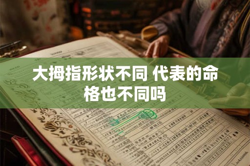 大拇指形状不同 代表的命格也不同吗