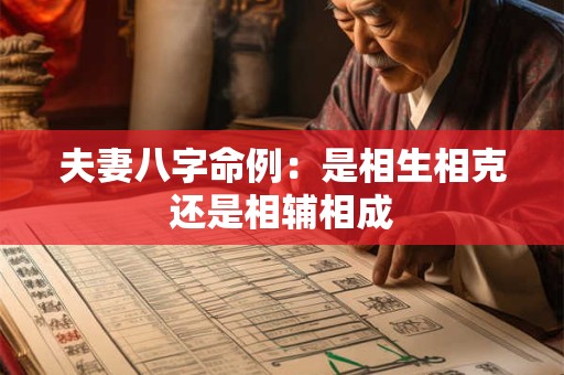 夫妻八字命例：是相生相克还是相辅相成