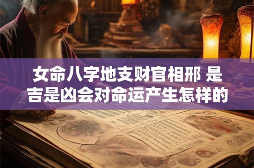 女命八字地支财官相邢 是吉是凶会对命运产生怎样的影响