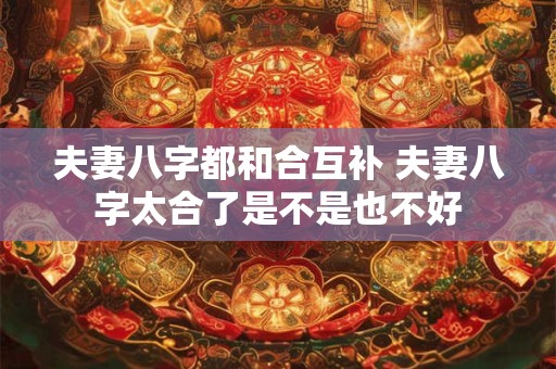 夫妻八字都和合互补 夫妻八字太合了是不是也不好 夫妻八字都和合互补 夫妻八字太合了是不是也不好