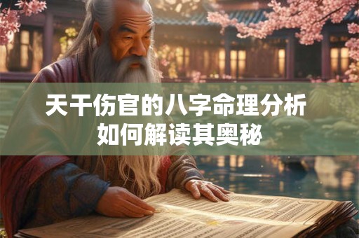 天干伤官的八字命理分析 如何解读其奥秘
