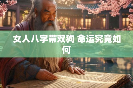 女人八字带双狗 命运究竟如何
