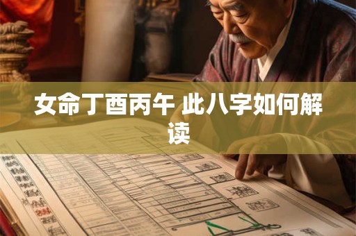 女命丁酉丙午 此八字如何解读