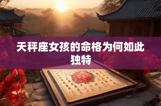 天秤座女孩的命格为何如此独特