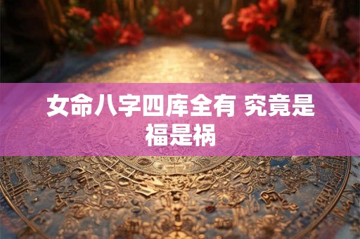 女命八字四库全有 究竟是福是祸 女命八字四库全有 究竟是福是祸