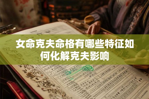 女命克夫命格有哪些特征如何化解克夫影响
