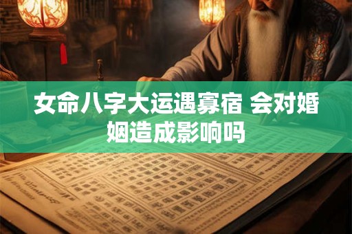 女命八字大运遇寡宿 会对婚姻造成影响吗