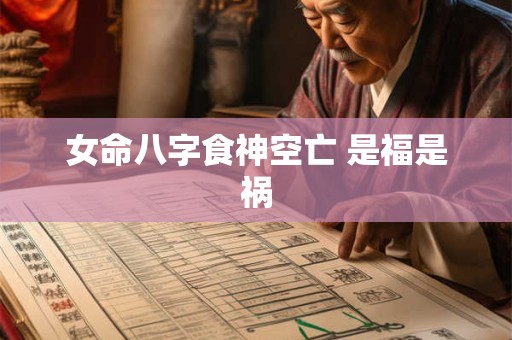 女命八字食神空亡 是福是祸
