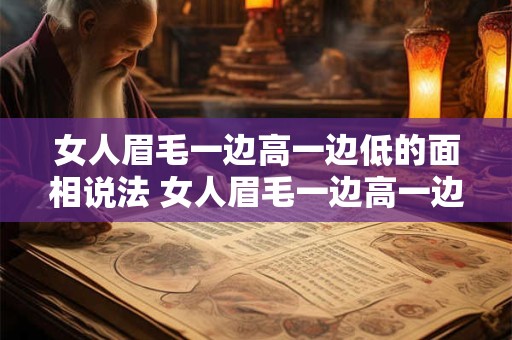 女人眉毛一边高一边低的面相说法 女人眉毛一边高一边低代表什么