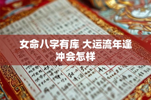 女命八字有库 大运流年逢冲会怎样