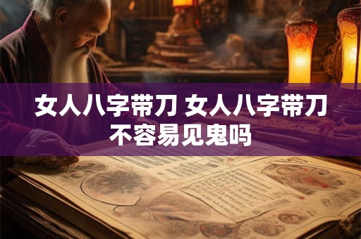 女人八字带刀 女人八字带刀不容易见鬼吗