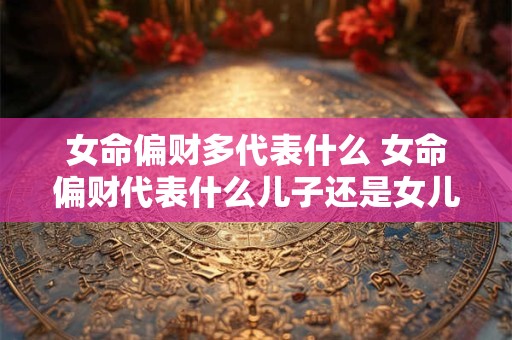 女命偏财多代表什么 女命偏财代表什么儿子还是女儿