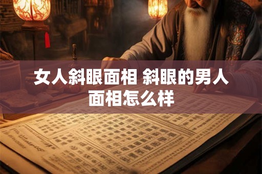 女人斜眼面相 斜眼的男人面相怎么样