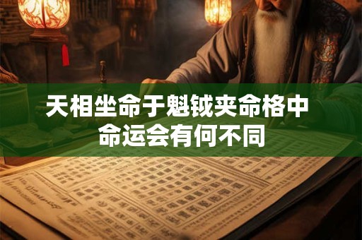 天相坐命于魁钺夹命格中 命运会有何不同