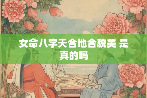 女命八字天合地合貌美 是真的吗