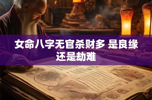 女命八字无官杀财多 是良缘还是劫难