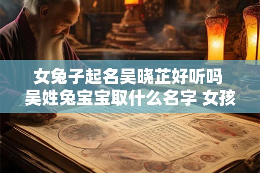 女兔子起名吴晓芷好听吗 吴姓兔宝宝取什么名字 女孩特别的