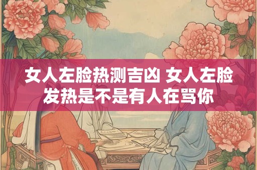 女人左脸热测吉凶 女人左脸发热是不是有人在骂你