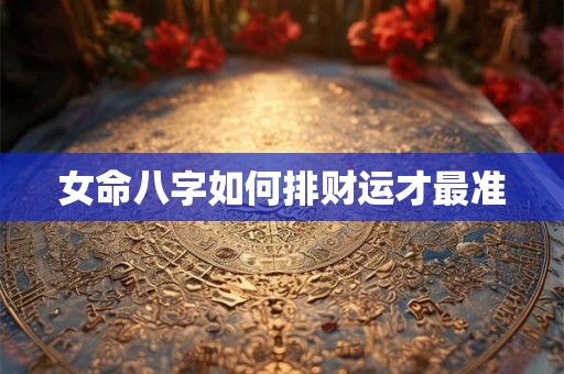 女命八字如何排财运才最准