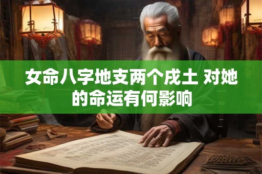 女命八字地支两个戌土 对她的命运有何影响