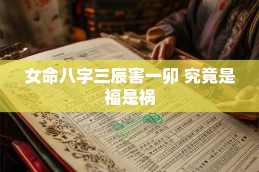 女命八字三辰害一卯 究竟是福是祸
