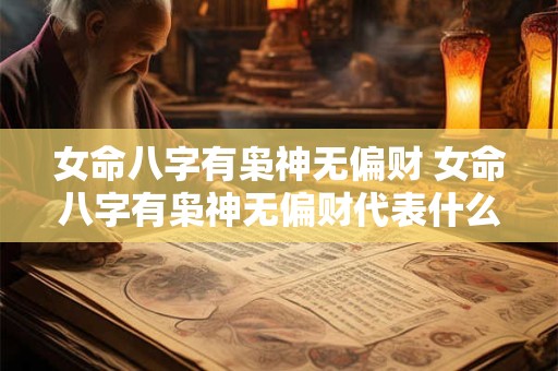 女命八字有枭神无偏财 女命八字有枭神无偏财代表什么